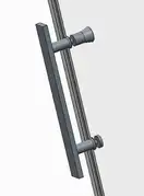 Koer SR SD01 Дверь в нишу, прозрачное стекло, хром (KR5380)
