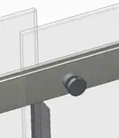 Koer SR SD01 Дверь в нишу, прозрачное стекло, хром (KR5380)
