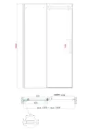 Koer SR SD01 Дверь в нишу, прозрачное стекло, хром (KR5380)