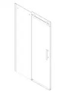 Koer SR SD01 Дверь в нишу, прозрачное стекло, хром (KR5380)