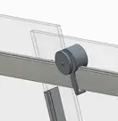 Koer SR SD01 Дверь в нишу, прозрачное стекло, хром (KR5380)