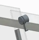 KOER SR SW01-90x200-TR-01 Бічна стінка, хром (KR5381)