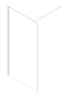 KOER SR SP01-90x200-TR-01 Душова перегородка, хром (KR5392)
