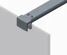 KOER SR SP01-90x200-TR-01 Душова перегородка, хром (KR5392)