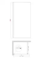 KOER SR SP01-90x200-TR-01 Душова перегородка, хром (KR5392)
