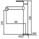 KOER KB-11029-12 Смеситель для умывальника, матовое золото (KR5502)