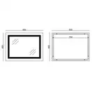 Дзеркало Mixxus TALL MR08-80x60-Reverse з Led Touch, Anti-fog, димером, регулятором яскравості (MI6 (MI6659)