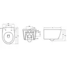 Mixxus ELLIPSE-0307-T3 Унитаз подвесной, белый (MI6706)