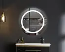 Дзеркало Mixxus PLAIN MC02-80 з Led Touch, Anti-fog, димером, регулятором яскравості, годинником (M (MI6931)