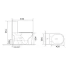 Бачок до унітазу-компакту Mixxus Wave-0405-R Tank 630х350х795 зі зливною арматурою (MI8336)