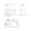 Чаша унітазу-компакту Mixxus Premium Ellipse-0401-T1 Bowl 630х390х840 Tornado 1.0 без сидіння (MI83 (MI8344)