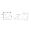 MIXXUS PREMIUM ELLIPSE-0701-T1 Унітаз підлоговий, білий (MP6593)