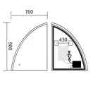Дзеркало Mixxus Premium TOPPER MS02-75x100 з Led Touch, Anti-fog, димером (3-6,5kK) (MP6634)