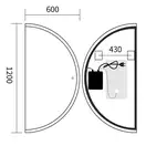 Дзеркало Mixxus Premium TOPPER MS03-60x120 з Led Touch, Anti-fog, димером (3-6,5kK) (MP6635)