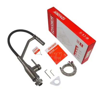 KOER KI-70026-07 Змішувач для кухні, чорний (KR5211) KOER KI-70026-07 Змішувач для кухні, чорний (KR5211)