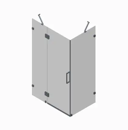 KOER SR Боковая стенка для душевой кабины, графит (KR5391)