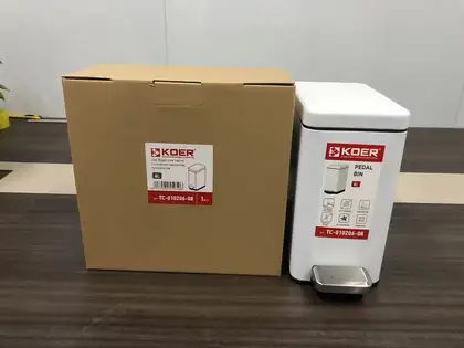 Відро для сміття з плавним закриттям прямокутне Koer TC-010206-08 6 л колір білий (KR5595) Відро для сміття з плавним закриттям прямокутне Koer TC-010206-08 6 л колір білий (KR5595)