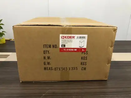 Відро для сміття з плавним закриттям прямокутне Koer TC-010206-08 6 л колір білий (KR5595) Відро для сміття з плавним закриттям прямокутне Koer TC-010206-08 6 л колір білий (KR5595)