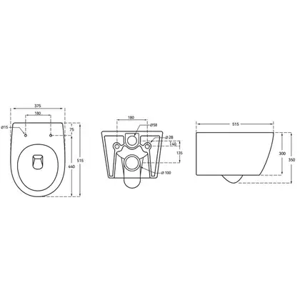 Mixxus ELLIPSE-0307-T3 Унитаз подвесной, белый (MI6706) Mixxus ELLIPSE-0307-T3 Унитаз подвесной, белый (MI6706)