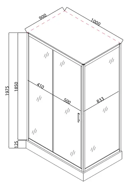 Mixxus HARD SCT01 Душевая кабина 100x90, хром (MI6909) Mixxus HARD SCT01 Душевая кабина 100x90, хром (MI6909)