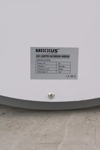 Дзеркало Mixxus PLAIN MC02-80 з Led Touch, Anti-fog, димером, регулятором яскравості, годинником (M (MI6931)