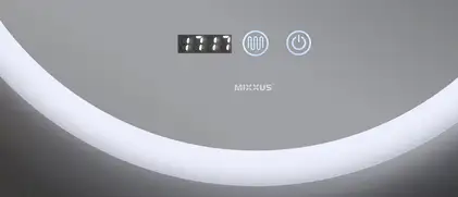 Дзеркало Mixxus PLAIN MC10-80 з Led Touch, Anti-fog, димером, регулятором яскравості, годинником (M (MI6932)