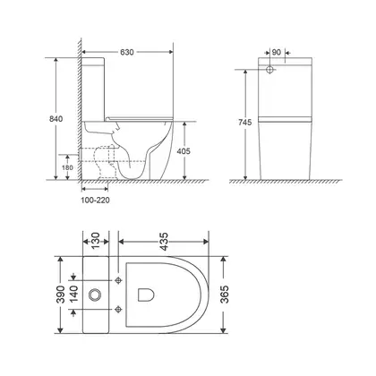 Чаша унітазу-компакту Mixxus Premium Ellipse-0401-T1 Bowl 630х390х840 Tornado 1.0 без сидіння (MI83 (MI8344) Чаша унітазу-компакту Mixxus Premium Ellipse-0401-T1 Bowl 630х390х840 Tornado 1.0 без сидіння (MI83 (MI8344)