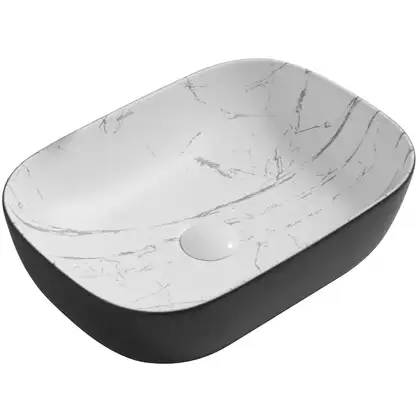 MIXXUS PREMIUM DIVERSE-0112 Раковина накладная, черный мрамор (MP6541)