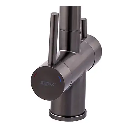 Смеситель для кухни Zerix KIT-021, графит/черный (ZX5559) Смеситель для кухни Zerix KIT-021, графит/черный (ZX5559)