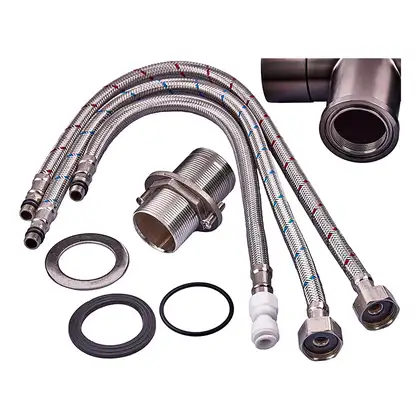 Смеситель для кухни Zerix KIT-021, графит/черный (ZX5559) Смеситель для кухни Zerix KIT-021, графит/черный (ZX5559)