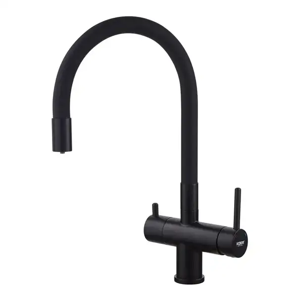 KOER KB-72002-05 Смеситель для кухни, черный/хром (KR3384)