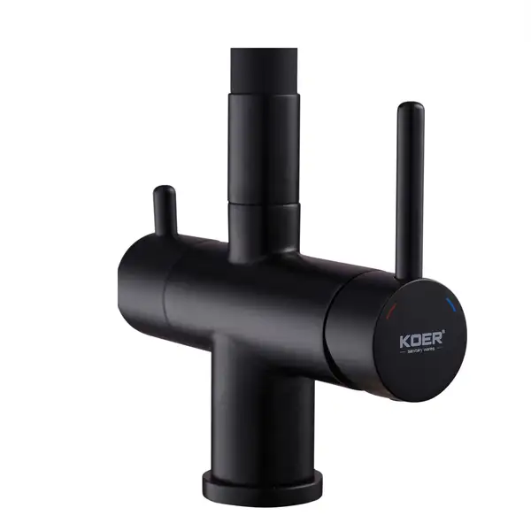 KOER KB-72002-05 Смеситель для кухни, черный/хром (KR3384)