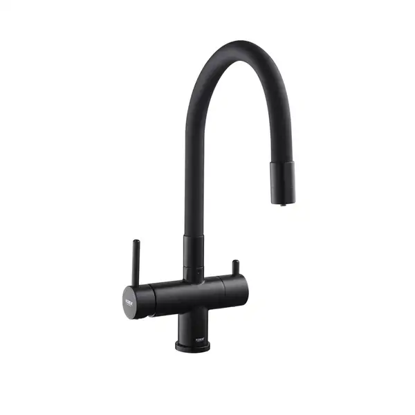 KOER KB-72002-05 Смеситель для кухни, черный/хром (KR3384)