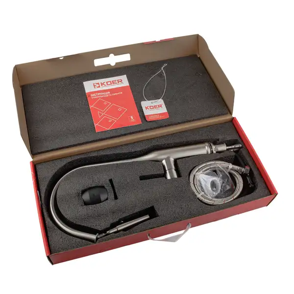 KOER KI-70004-02 Змішувач для кухні, нерж. сталь (KR3385) KOER KI-70004-02 Змішувач для кухні, нерж. сталь (KR3385)