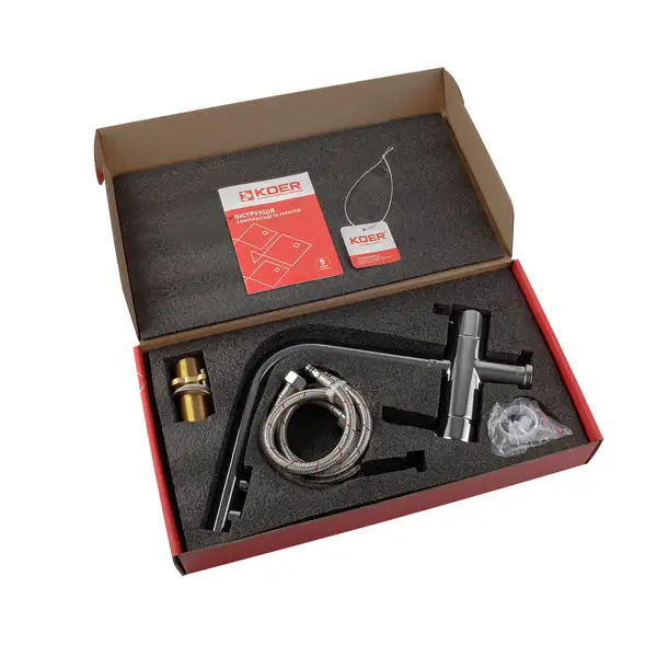 KOER KB-72001-01 Змішувач для кухні з фільтром, хром (KR3391) KOER KB-72001-01 Змішувач для кухні з фільтром, хром (KR3391)