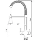 KOER KB-72025-01 Смеситель для кухни с питьевой водой (KR5014)