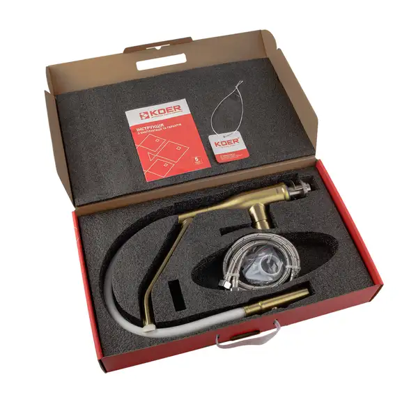 KOER KI-70026-12 Змішувач для кухні, хром/білий (KR5212) KOER KI-70026-12 Змішувач для кухні, хром/білий (KR5212)