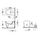 Биде напольное Duravit Starck2 57х37 см, цвет белый (2255100000) фото 4 Aquada.com.ua