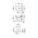 Биде подвесное Duravit Darling New 48,5х36,5 см, цвет белый (укороченное) (2256150000) фото 3 Aquada.com.ua
