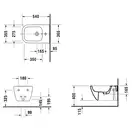Биде подвесное Duravit Happy D.2, антрацит матовый (2258151300) фото 3 Aquada.com.ua