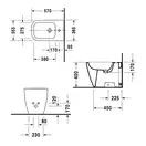 Биде напольное DURAVIT HAPPY D.2 570х 365х400 (2267100000) фото 4 Aquada.com.ua