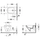 Биде подвесное Duravit DuraStyle 54х37 см, цвет белый (2287150000) фото 3 Aquada.com.ua