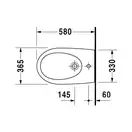 Подвесное биде Duravit Architec, с 1 отверстием для смесителя (2531150000) фото 4 Aquada.com.ua