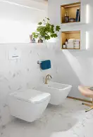 Биде подвесное Villeroy & Boch Finion 56х37,5 см (ярко-белый ceramicplus) (446500R1) фото 5 Aquada.com.ua