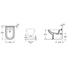 Биде напольное Villeroy & Boch Hommage 57,5х37 см (ярко-белый ceramicplus) (744200R2) фото 6 Aquada.com.ua