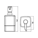 Дозатор для жидкого мыла настольный Emco Loft, хром/стекло матовое (052100102) фото 2 Aquada.com.ua