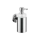 Дозатор для жидкого мыла Hansgrohe Logis (цвет - хром, стекло матовое), ёмкость 125 мл (40514000) фото 1 Aquada.com.ua