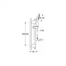 Душовий гарнітур зі штангою, 4 режими струменя Grohe Power&Soul (27738000)