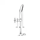 Душовий набір з тримачем, 4 режими струменя Grohe Power&Soul (27742000)