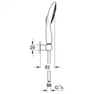 Душовий набір з тримачем, 4 режими струменя Grohe Power&Soul (27742000)